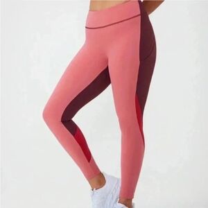 NWT Outdoor Voices Zoom 7/8 Legging Desert Rose Shiraz Pomegranate S